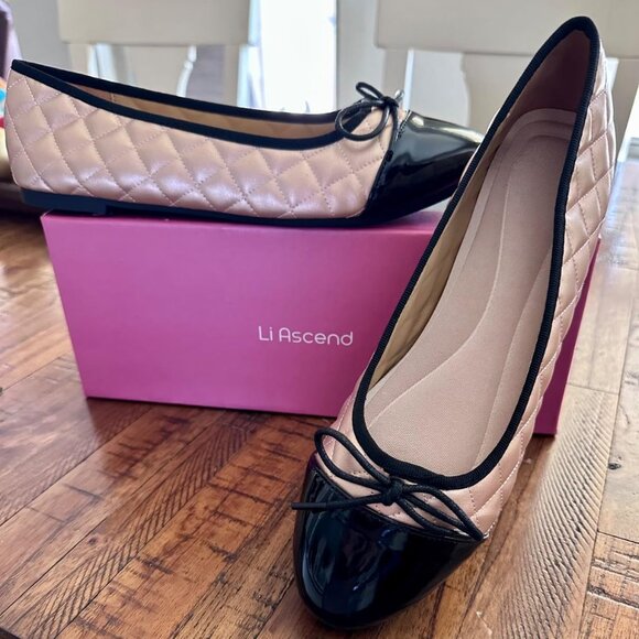 Women’s Flats Comfortable Dressy Ballet Flats Shoes for Casual Bow Pink Flats - Picture 7 of 9